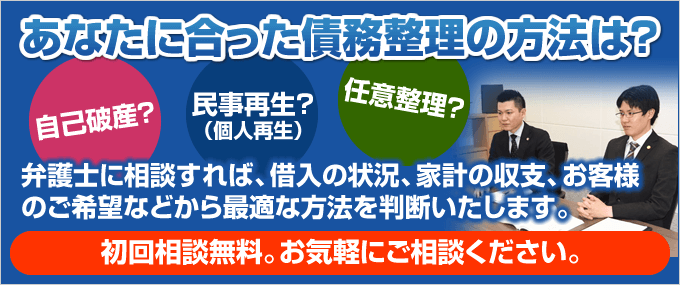 あなたに合った債務整理の方法は